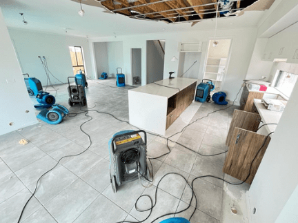 Modern water damage restoration